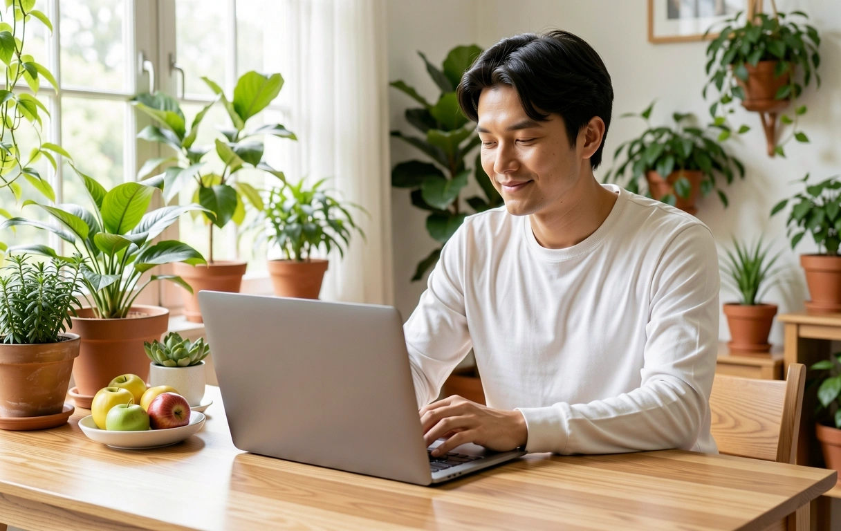 Naturligt landskap i gryning